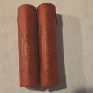 1 Roll Of 1966 And One Roll Of 1965 Pennies .  Never Fully Opened